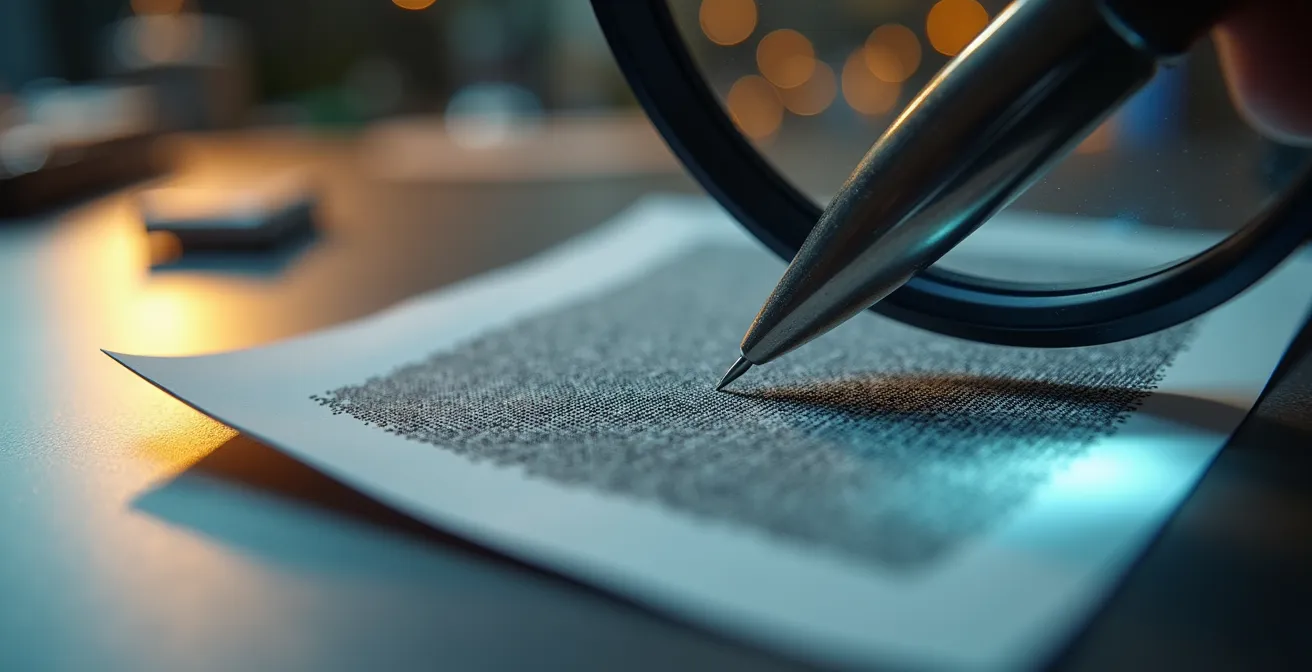 Extreme close-up showing texture analysis of digital image artifacts