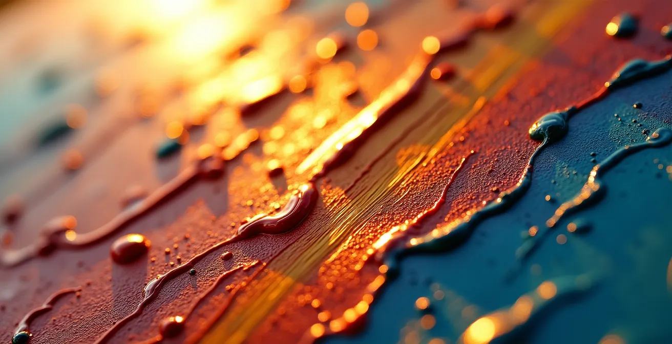 Macro shot of artwork texture showing investment value through artistic detail